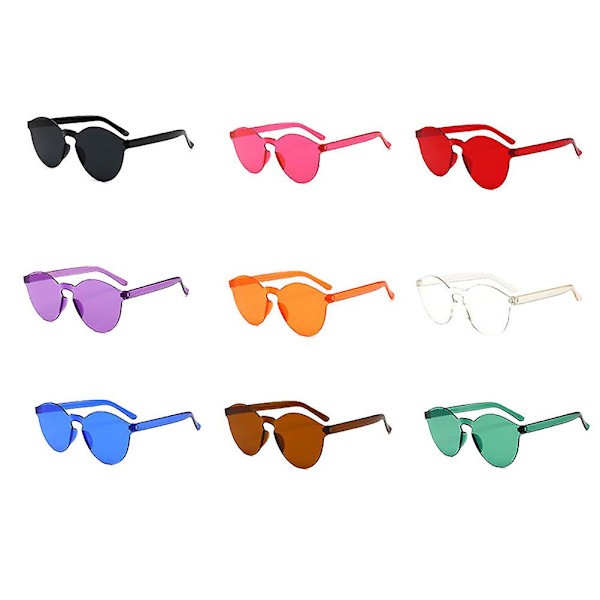 9 stk. Klar Briller Transparent Solbriller Hjerteformede Solbriller Hjerte Solbriller Trendy Solbriller 14.5*14.4*5.5cm