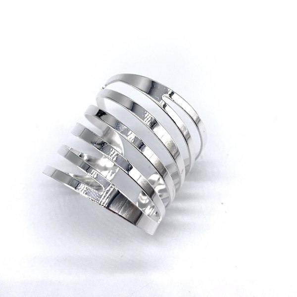 12 stk. Sølv Servietringe Metal Spiral Spænder Alloy Servietringe Serviet Holder Ring
