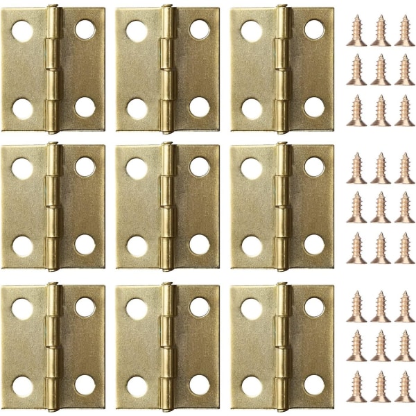 50 stk. Hængsler Butt Hinge med 200 stk. 5 mm Mini Messing Kul Sort Udskiftningsskruer