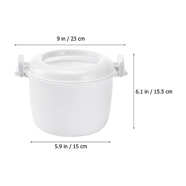 Mikrobølgeovn Riskoge Gryde Risbeholder Madbeholder Ovn Riskoge Til Hjemmet Hvid 23X15X15.5CM White 23X15X15.5CM