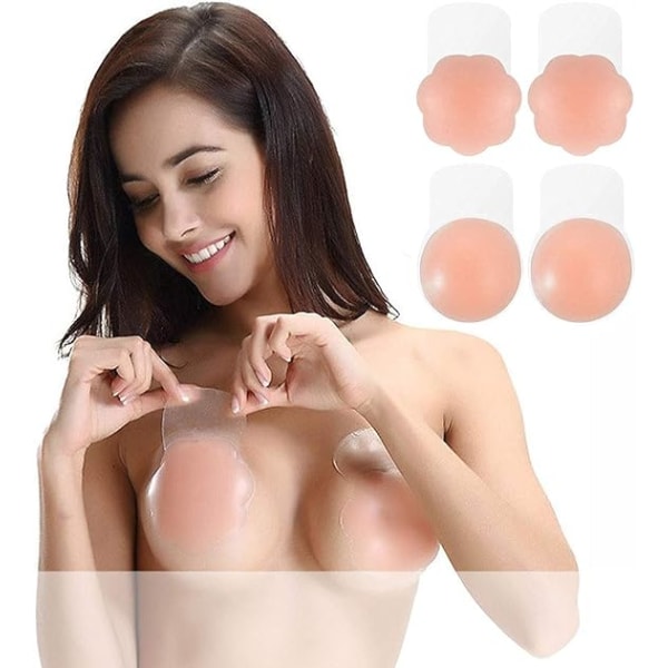 Nipple Cover Silikone Genanvendeligt klæbende Vandtæt Usynlig Bryst Sticker
