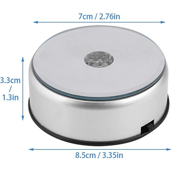 2 stk - Multifarvet LED Lys Rund Lysbase Til Klar Cocktailglas (7cm)