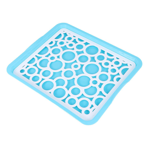 1 stk Avrenningsbrett Plast Fruktbrett Grønnsaksbrett Fruktfat Snacksbrett Vann Avrenningsbrett (himmelblå Rund) Blå 31,7X26,6X2,3cm Blue 31.7X26.6X2.3cm