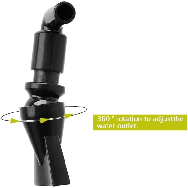 5 stk. Akvariumpumpe Andedun Sprut, Vandudløbsrør Sprut 360° Fri Rotation Andedun Sprut til Akvarium Fisketank Husholdning Fis