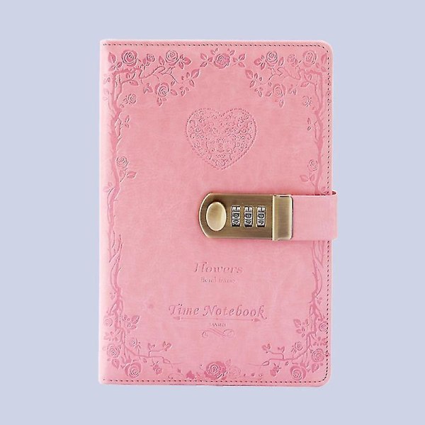 Låsbar Dagbog Vintage Lås Journal Genopfyldbar Personlig Låsbar Dagbog Romantik Læder Låsbar Skrive Notesbog A A