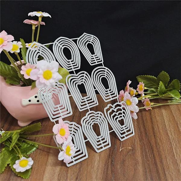 Blomsterstansar 9 Set Metallstansar Blomsterstansar Scrapbooking DIY Prägling Stansar För Hantverk Scrapbooking Stansar Fotoalbum