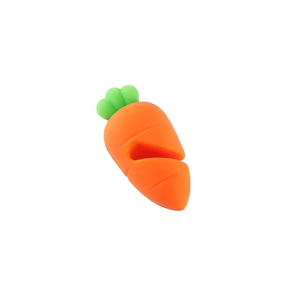 Silikone lille gulerodsgrydelåg Hævet spildsikring, overløbssikring (2 stykker, orange)