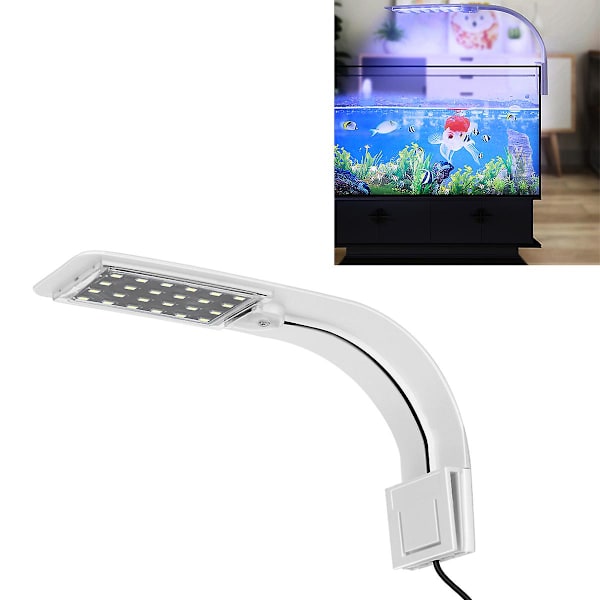 LED Akvarielys Akvarielys LED Fiskekumlys Akvarielampe Plantelys Hvid White