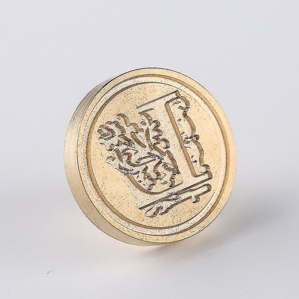 Elite Brass Retro Alphabet Initials Vaxförseglingstämpel 26 Bokstäver A-z Vaxförseglingstämpel För Post Dekoration Diy Korttillverkning L