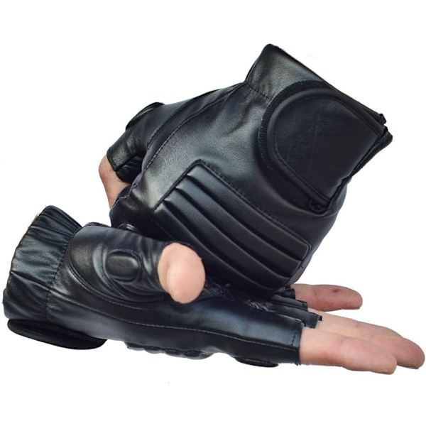 Udendørs Militære Taktiske Handsker Halv Tassel Combat Anti-Slip Jæger Handsker Mænds Sports Trænings Handsker PU Læder 1 Par