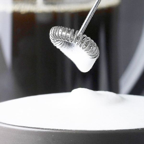 Eggvisp i rustfritt stål, håndholdt elektrisk melkevisp, kreativ melke- og kaffemikser, mini melkeskummer