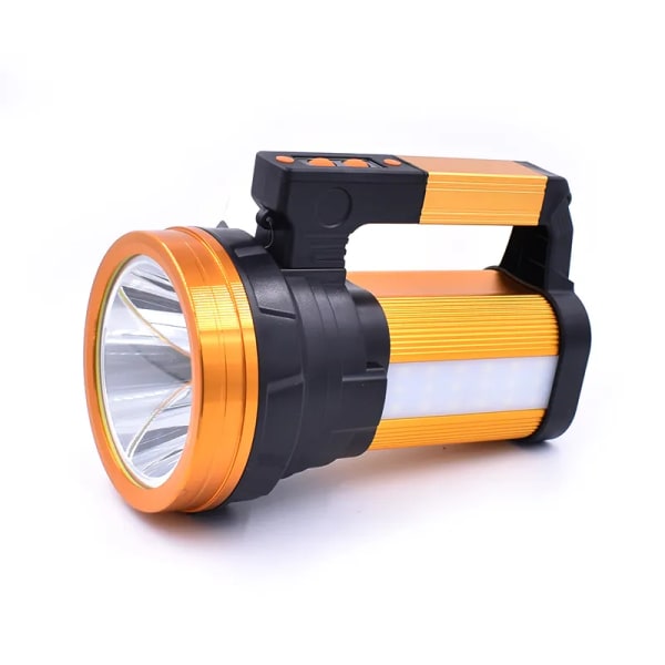Højeffekt genopladelig LED-lommelygte, Kraftig håndholdt lommelygte Stort batteri, Bright Portable Light Focus