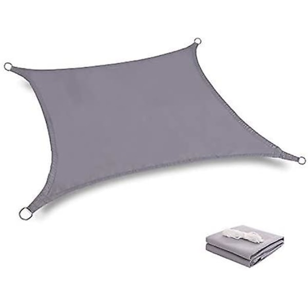 Vattentät Solsegel UV-Blocker Solskydd Patio Likbent Triangel Stickad Block Tyg Pergola Carport Markis 2x2 Grå 2x2 Grey