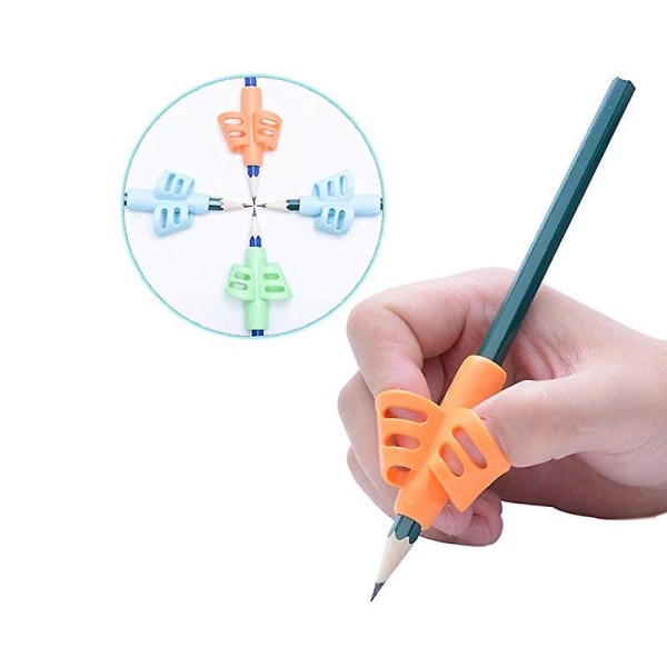 Penngrepp, Penna Penna Skrivhjälp Grip Set Hållningskorrigeringsverktyg Ergonomiskt silikon fingergrepp för barn Förskolebarn Barn, ihålig ventilation