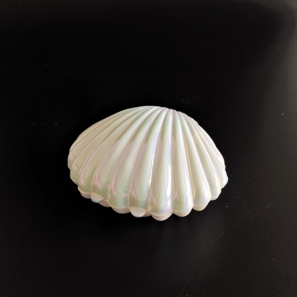 10 stk. Skalformede Slikæsker Skal Opbevaringsbeholder Smykkeæske Bryllupsfest Gave Hvid 9,1X7,7X4,5CM White 9.1X7.7X4.5CM