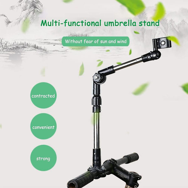 Paraplyhållare, Universal 360 Justerbar Cykelparaplyhållare Rullstolsfäste Cykel Rullstol Svängbar Paraplykoppling För Vagn, Barnvagn