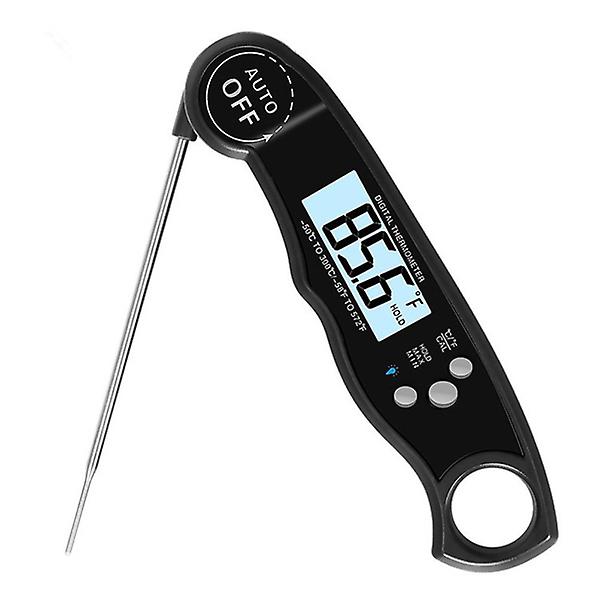 Vattentät Digital Termometer Snabbläsning Termometer Med Kalibrering Och Bakgrundsbelysning För Kök (blå)Svart Black
