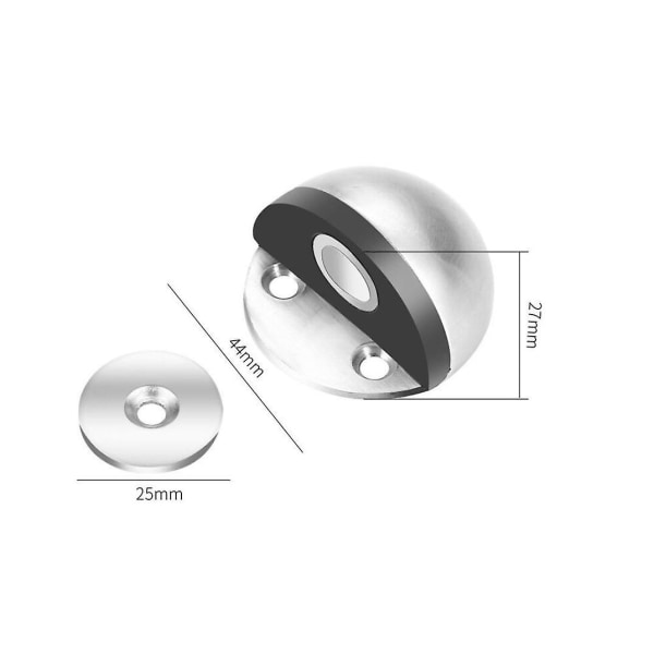 Mini Magnetiske Dørstoppere Selvklæbende/vægmonteret Dørholder Ingen behov for boring Rustfrit stål Dørstop (3 stk)