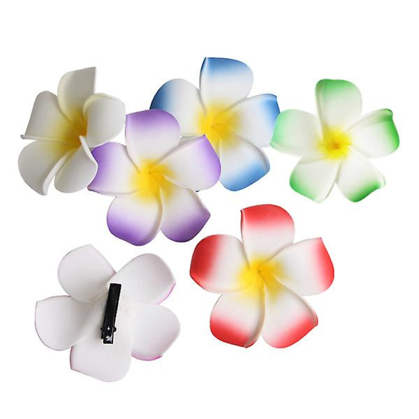 12 st Röda Garland Strand Hårnålar Rubra Hårnål Hawaii Blomma Hårnål Blomma Hårklämmor 12 st 12pcs