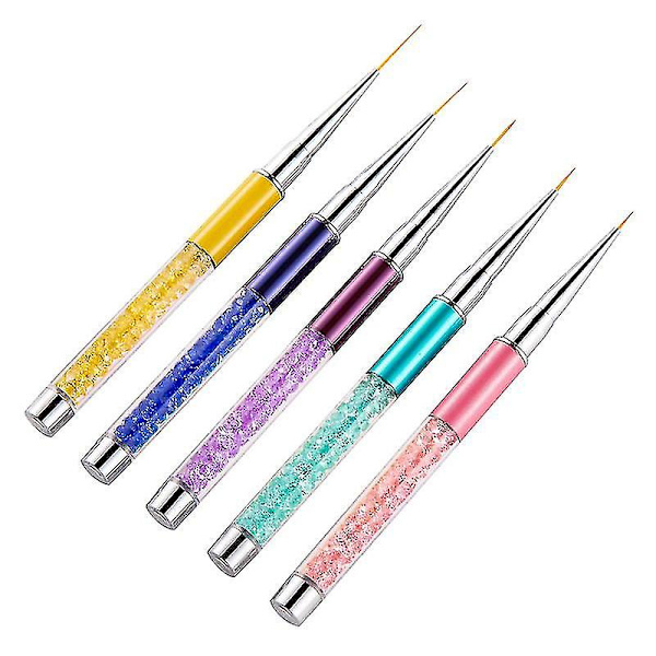 Neglekunst Liner Pensler, Negle Gel Polish Maleri Neglekunst Design Pen Sæt Diamant Applikation Rhinestone Håndtag, Negle Dotting Maleri Tegning Pe