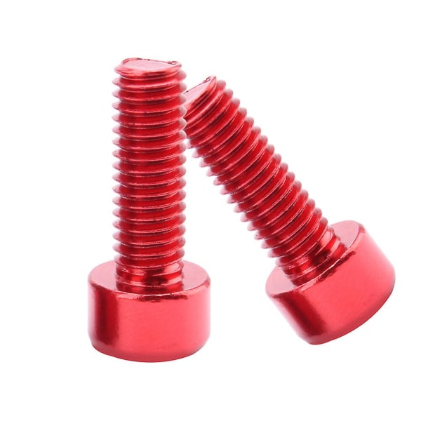 4 kpl M5*15mm Alumiiniseosruuvit Kehyksen Ruuvit Vuoristotie Taittuva Kahva Nostinruuvit (punainen) Red 4pcs