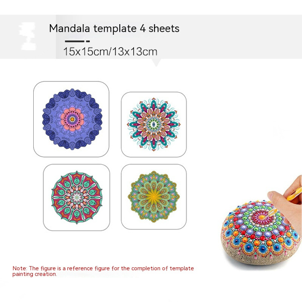 28-dels Mandala Dotting Tools Set - Pennor, Dottingverktyg, Mandala Stencil, Kulspets, Färgbricka för att Måla Stenar, Färglägga, Rita