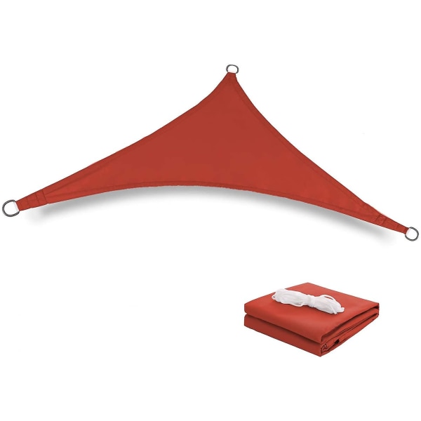 Vattentät Solsegel UV-Blocker Solskydd Patio Likbent Triangel Stickad Block Tyg Pergola Carport Markis Röd 4X4X5.7 Red 4X4X5.7