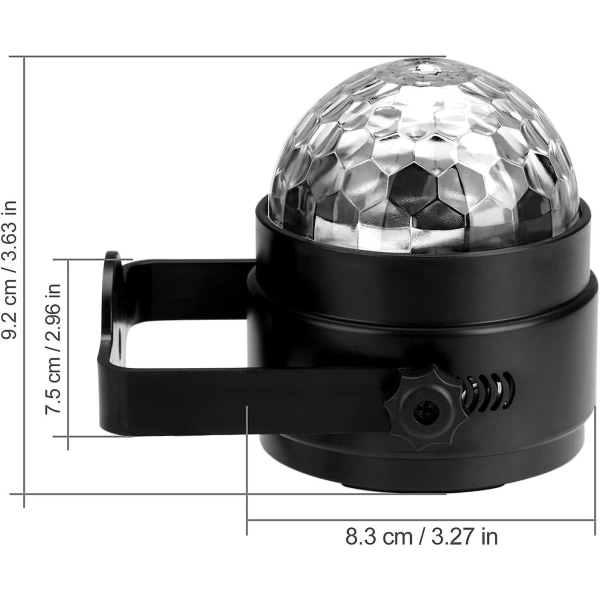 Discokule Led Discolys 6 Farger Rgb Led Party Musikkstyrt Discolyseffekter Discolys 360 Lys