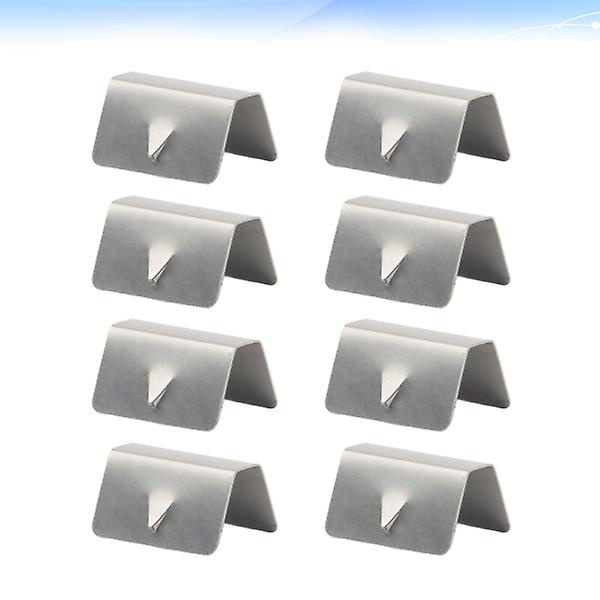 8 stk Rustfritt Stål Vindskjerm Klips Vindavvisere Klips Avvisere Klips Bil Vind Reflektorer Ch Silver 2X1.05cm