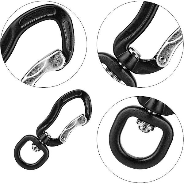 Roterande Karbinhake Multifunktionell Aluminiumlegering Karbinhake Vridbar Karbinhake Clip Används För Utomhus Camping Vandring Ryggsäck Krok Nyckelring Etc (1st, Sv