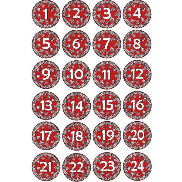 Adventskalender att fylla, 24 filtpåsar och tygpåsar för juldekoration