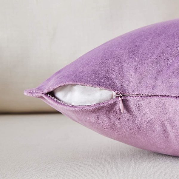 Set med 2 Bomulls Kuddfodral Dekoration Kuddfodral med Linne Kudde för Soffa Sovrum Vardagsrum Bil 45x45 Cm Ljusgrå