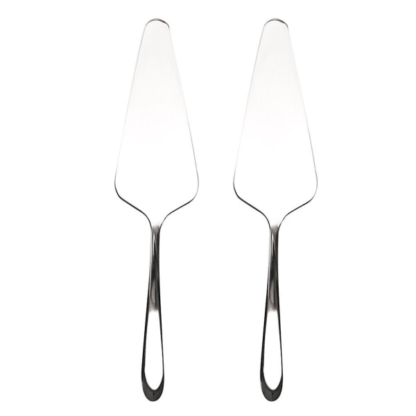 2-pack Grillset Kakspatel Kakserveringsspade Rostfritt Stål Paj Pizza Spatel Spatelvändare Silver Silver