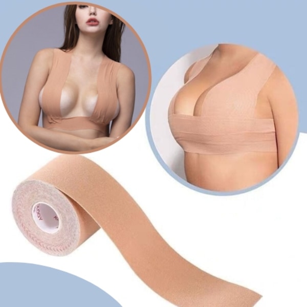 5*500 cm bröstlyftband Silikonlyftbröstplåster Tunt osynligt elastiskt tygtejp Bröstplåster Sportbandage för engångsbruk