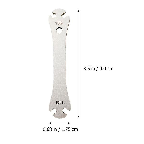 1 stk Hjul Eger Nøgle Cykel Rustfrit Stål Nøgle Reparationsværktøj Sølv 9X1.75X0.38CM Silver 9X1.75X0.38CM