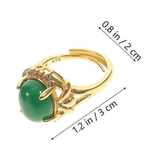 1 st Dekorativ Fingerring Kvinnoring Smycke Händer Dekoration För Kvinna (grön)GreenM Green M