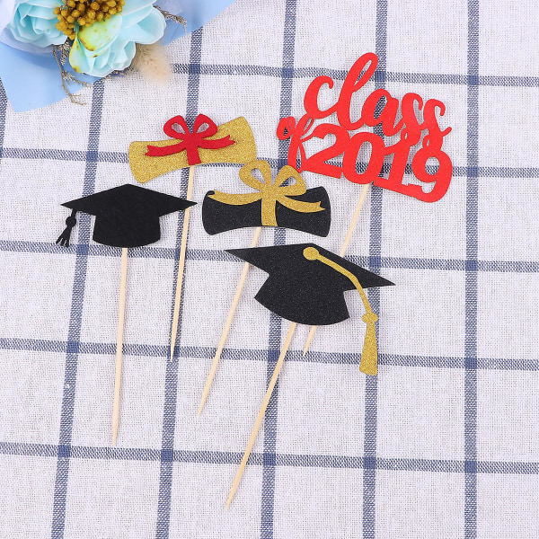 25 st Party tårtval Graduation tårta val Cake Topper Examen Examen tårt dekoration 25 st 25pcs