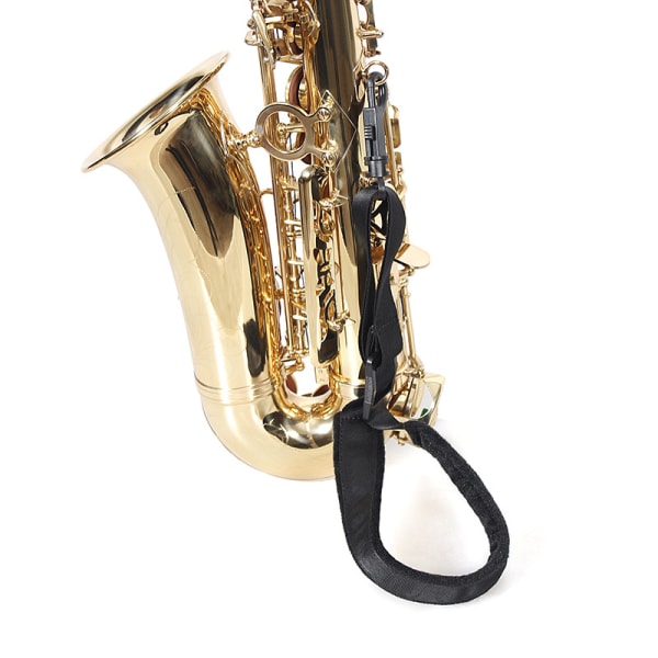 Opgraderet Længde Tenor Saxofon Halsrem Blød Sax Læderrem Polstret til Alt- og Tenor Saxofon - 34-42cm