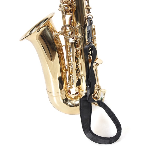 Uppgraderad längd tenorsaxofonhalsrem Mjuk saxläderrem vadderad för alt- och tenorsaxofon-34-42 cm