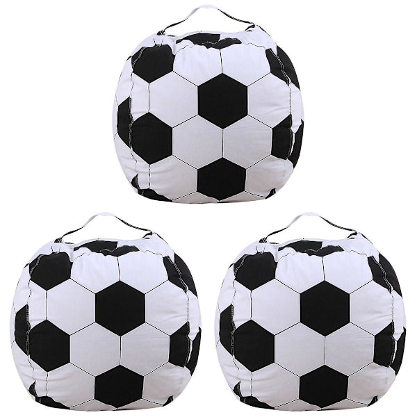3 kpl Luovia Täytetyt Eläimet Säilytyspussi Bean Bag Tuoli Jalkapallo Kuvio Säilytyspussi 3 kpl 43X43CM 3pcs 43X43CM