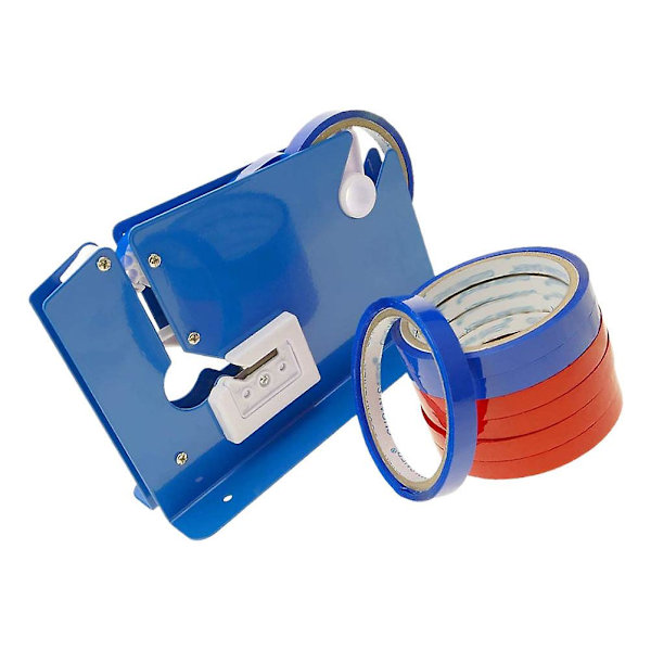 9 stk 12 mm slitesterk tapekutterdispenser Supermarked Plastposeforsegling Maskin Blå 22X15.2CM Blue 22X15.2CM