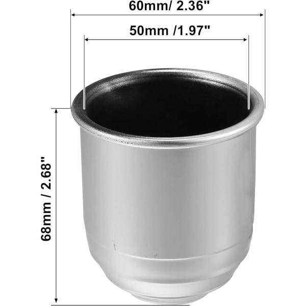 2 st. släpvagnskulskydd 1,97\" 50 mm ID Plast Dragkula Skydd Universal för Lastbil Husvagn Båt Bil Silverfärgad