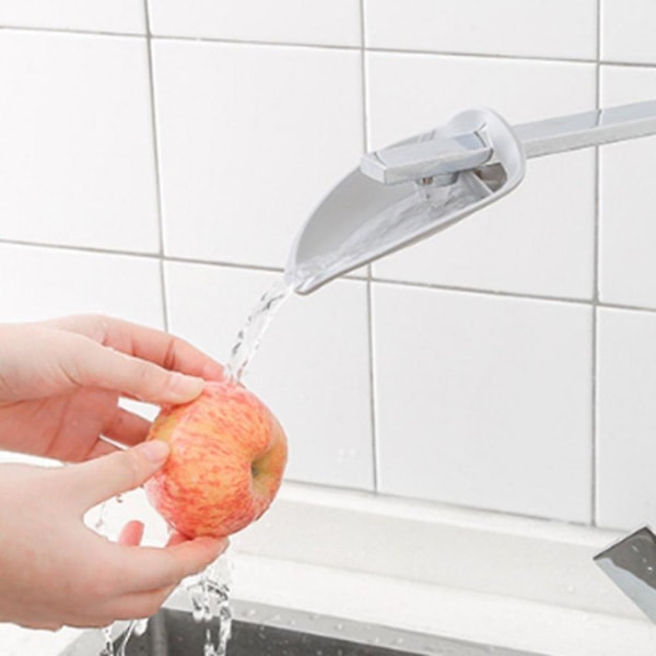 Vandhaneforlænger til børn, silikone Andemundformet badeværelseshaneforlænger Stænksikker til babyhaner Vask Håndvask