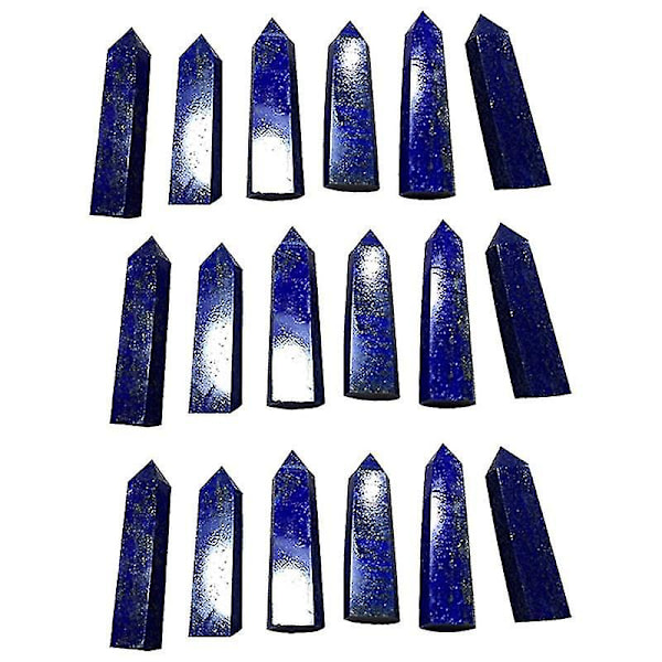 3x Lapis Lazuli Naturlig Kristallpelare Sten Dekoration 5-6cm