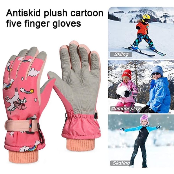 Skidhandskar för småbarn, vinterhandskar för utomhus, snöhandskar för pojkar och flickor, vattentäta