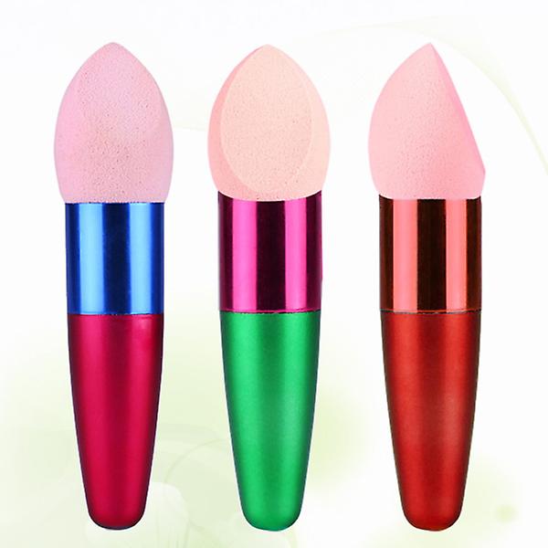 3 stk Makeup Foundation Blush Brush Puff Brush Kosmetisk Svampebørste Svampe Makeup Blender Makeup B Red 10X3X2CM