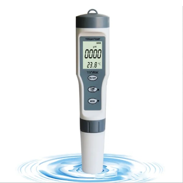 3-i-1 digital pH-måler med ATC, ±0,1 pH-nøjagtighed vandkvalitetstester, måleområde for hydroponics, husholdningsdrikke, P