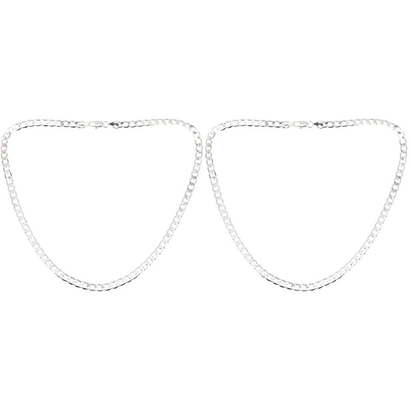 5 stk. Mænds Cuban Link Kæde Halskæde Trøje Kæde Halskæde Smykker Mands Gave 2 stk. 50x0.6cm 2pcs 50x0.6cm