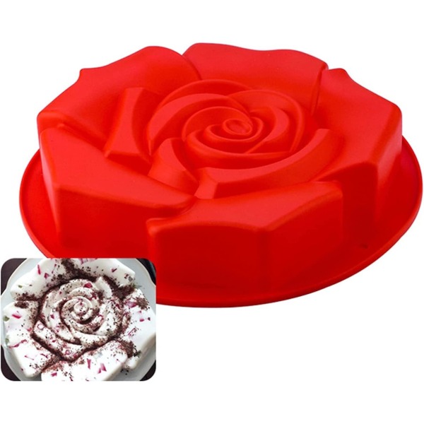 Large Rose Shaped Cake Mold Silicone Non-stick Cake Mold Baking Molds For Family, Friends Party