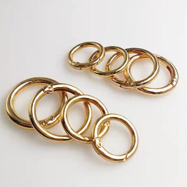 Bolt Snap Hook Sæt, 30 stk. Karabinhage Zinklegering Rund Fjeder Snap Clips Krog Nøglering Spænde, Fjederring Metal Rund Spænde Åben Ring Nøglering